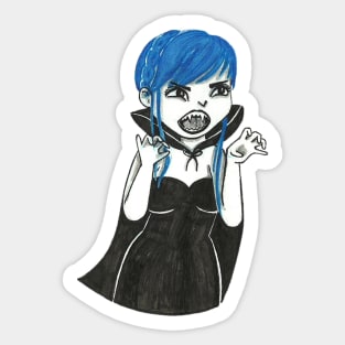 Vampire Girl Sticker